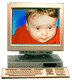 baby in a computer